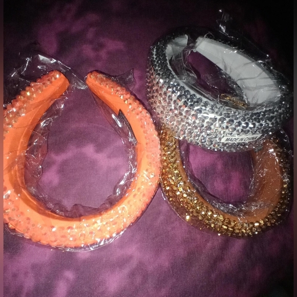 NWOT Multi Color Shimmery Rhinestone Headbands - Picture 2 of 7